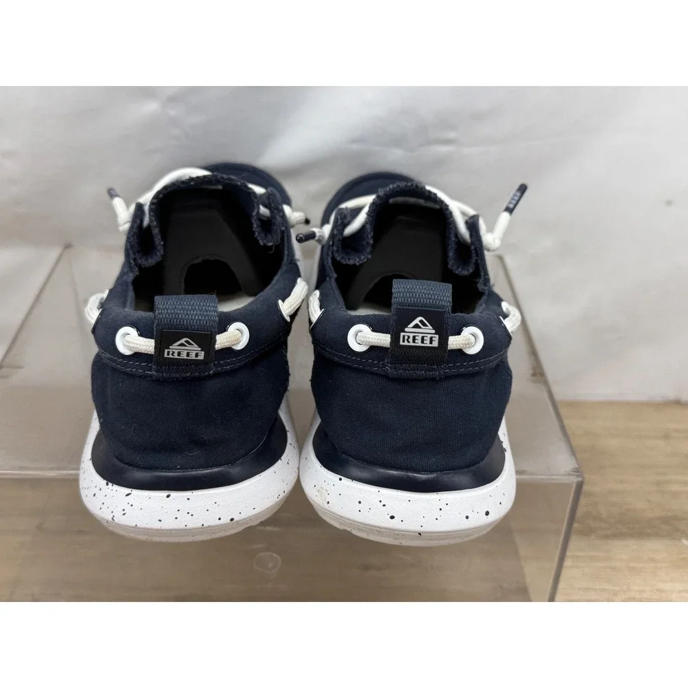 Reef Swellsole Pier Mens Navy Blue Boat Shoe Sneaker Slip On Size 8.5